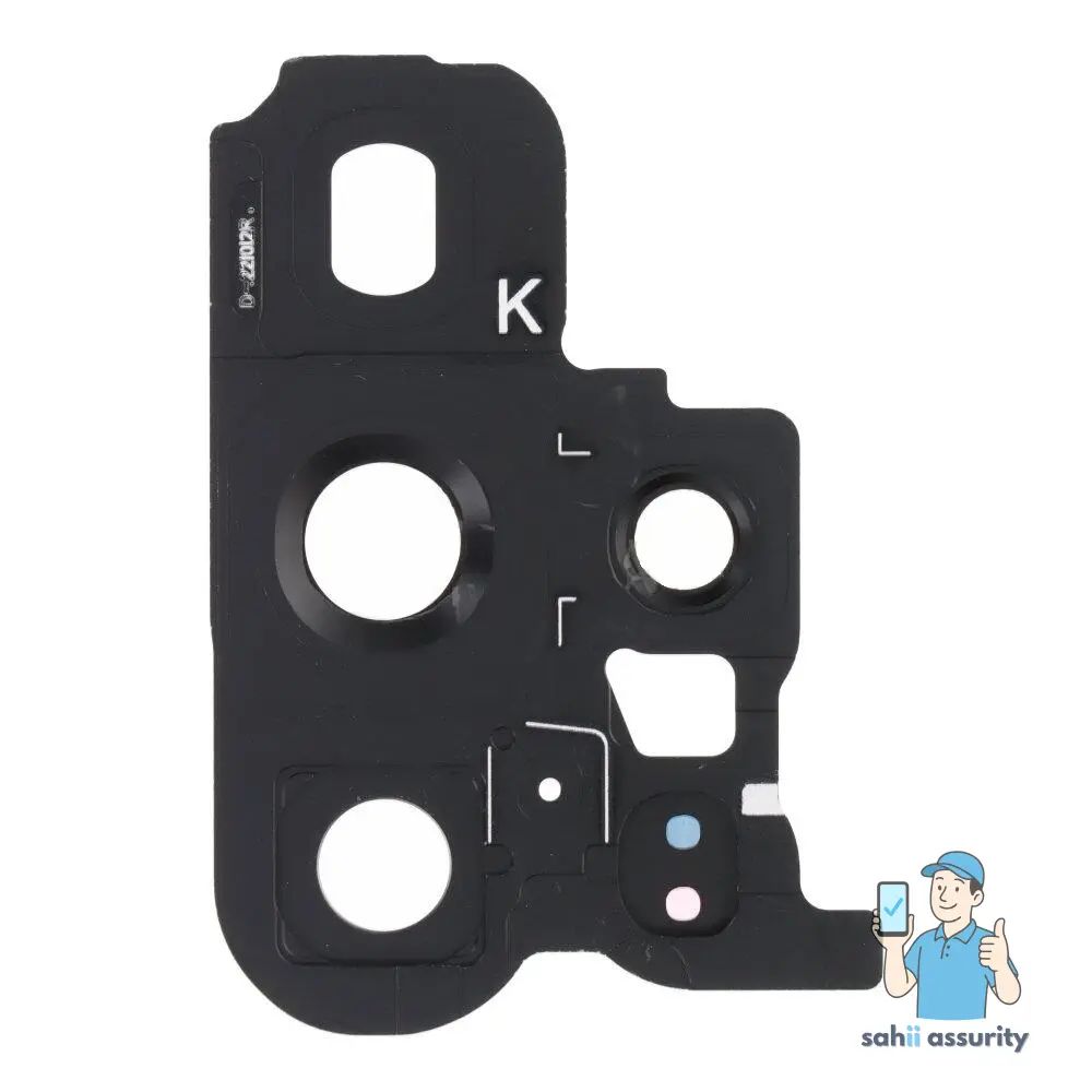 Camera Lens Glass with Frame for Samsung Galaxy S23 Ultra Black thumbnail